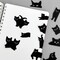 Wrapables Magnetic Black Cat Bookmarks, Page Marker, Foldable Cat Page Clips (Set of 24)